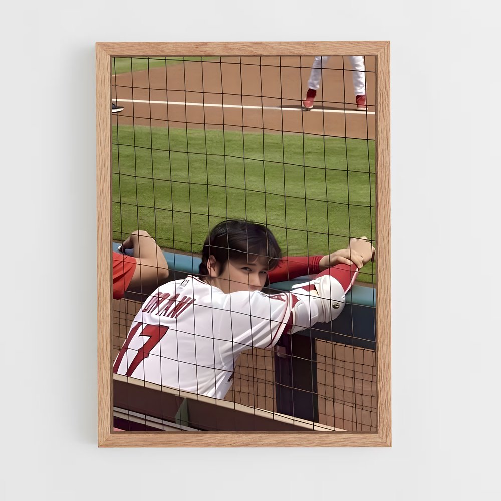 ap-shohei ohtani-3 cadre Bois clair