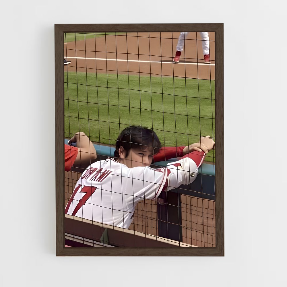 ap-shohei ohtani-3 cadre Bois foncé