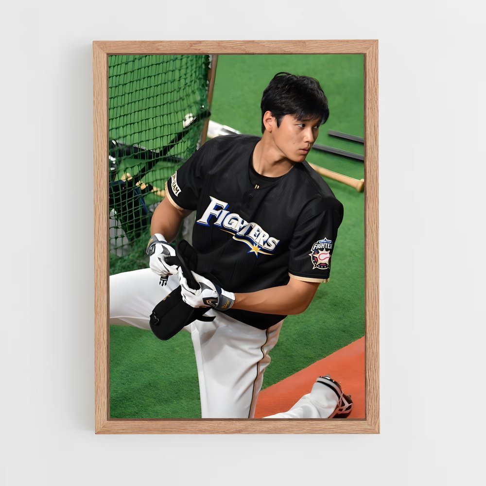 ap-shohei ohtani-4 cadre Bois clair