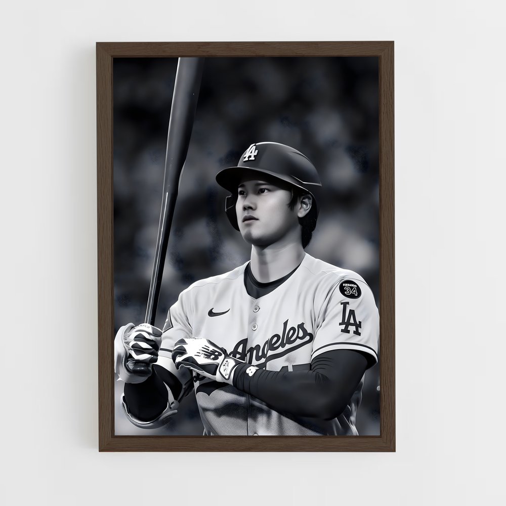 ap-shohei ohtani-6 cadre Bois foncé
