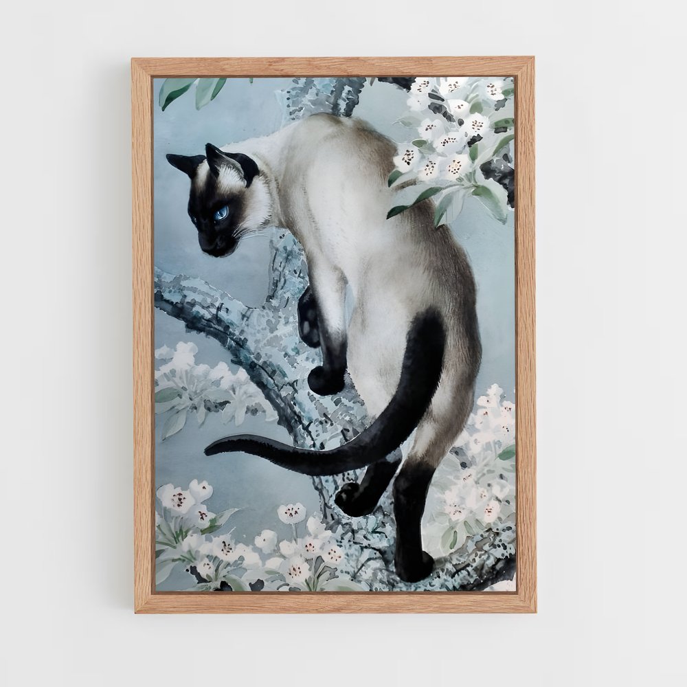 ap-siamese-3 cadre Bois clair
