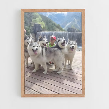 ap-siberian husky champions-2 cadre Bois clair