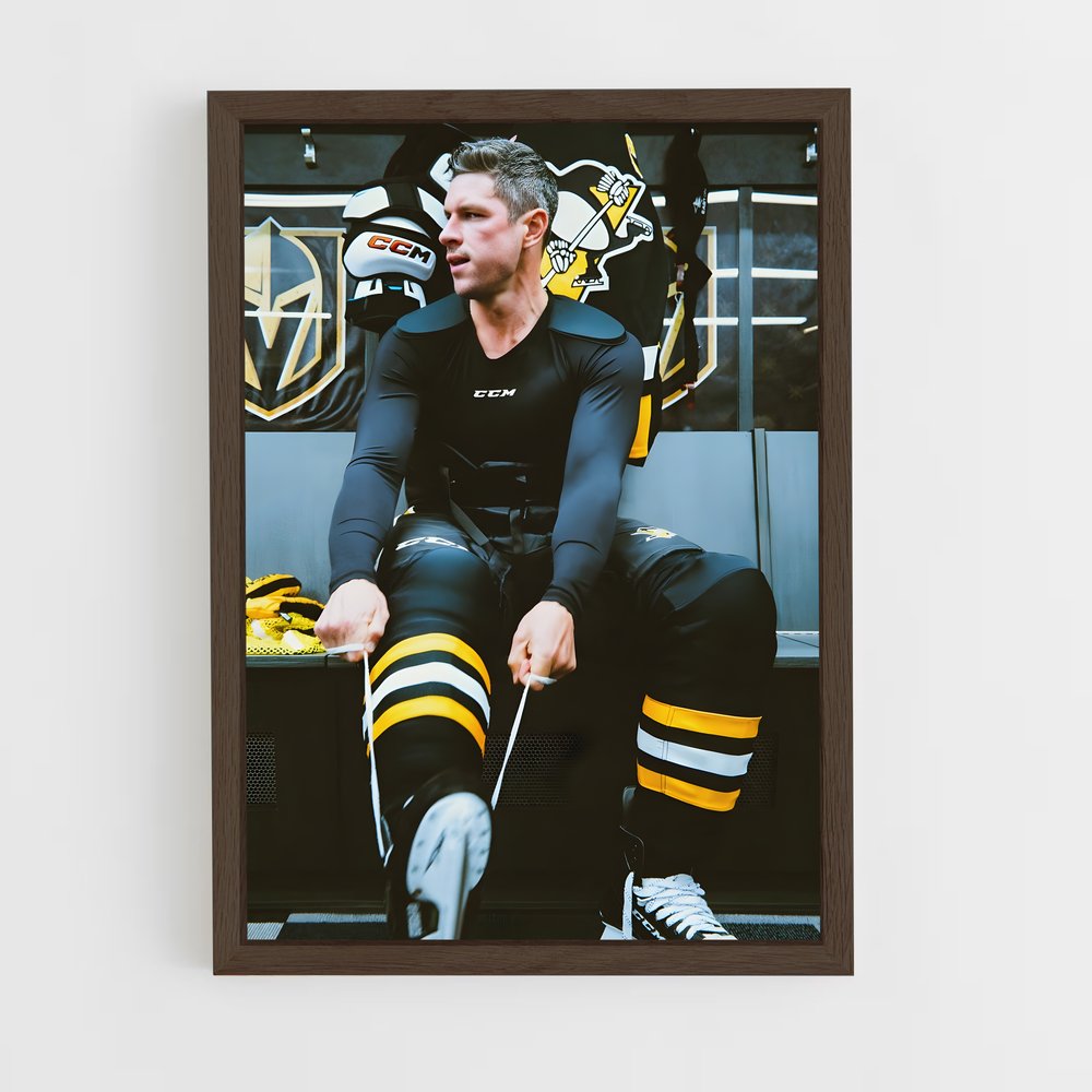 ap-sidney crosby-2 cadre Bois foncé