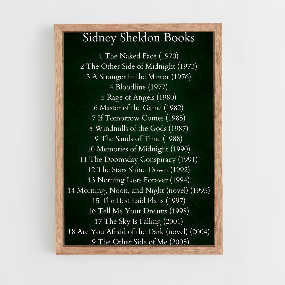ap-sidney sheldon-1 cadre Bois clair