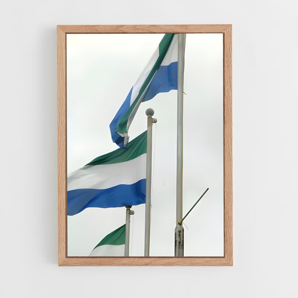 ap-sierra leone flag-1 cadre Bois clair