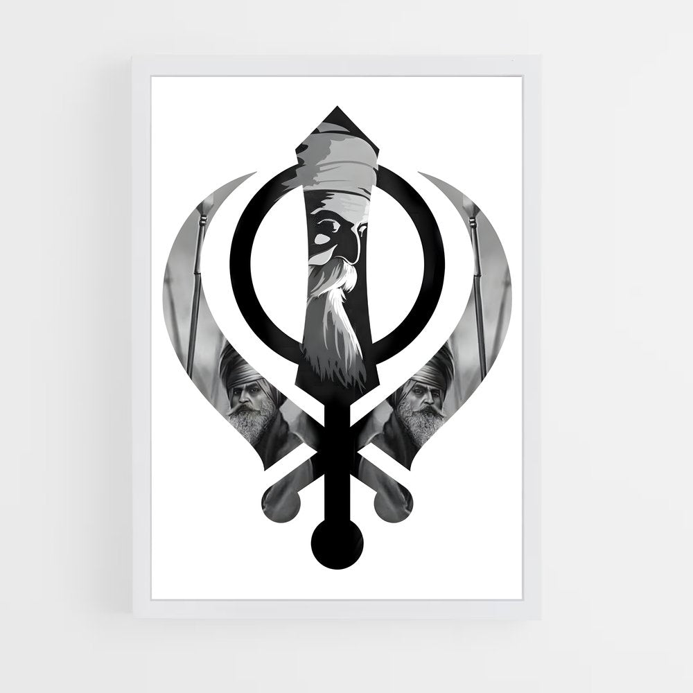 ap-sikh flag-2 cadre Blanc