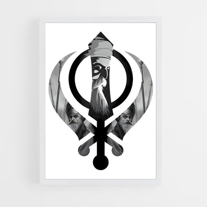 ap-sikh flag-2 cadre Blanc