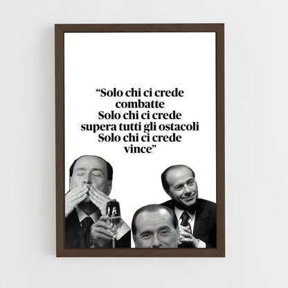 ap-silvio berlusconi-3 cadre Bois foncé