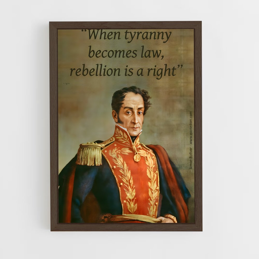 ap-simon bolivar-10 cadre Bois foncé