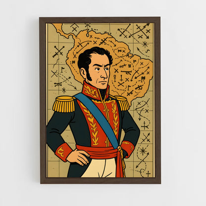ap-simon bolivar-3 cadre Bois foncé