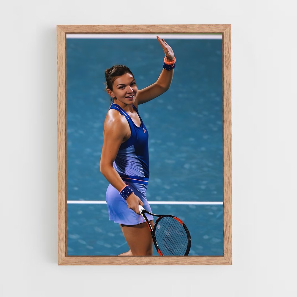 ap-simona halep-3 cadre Bois clair