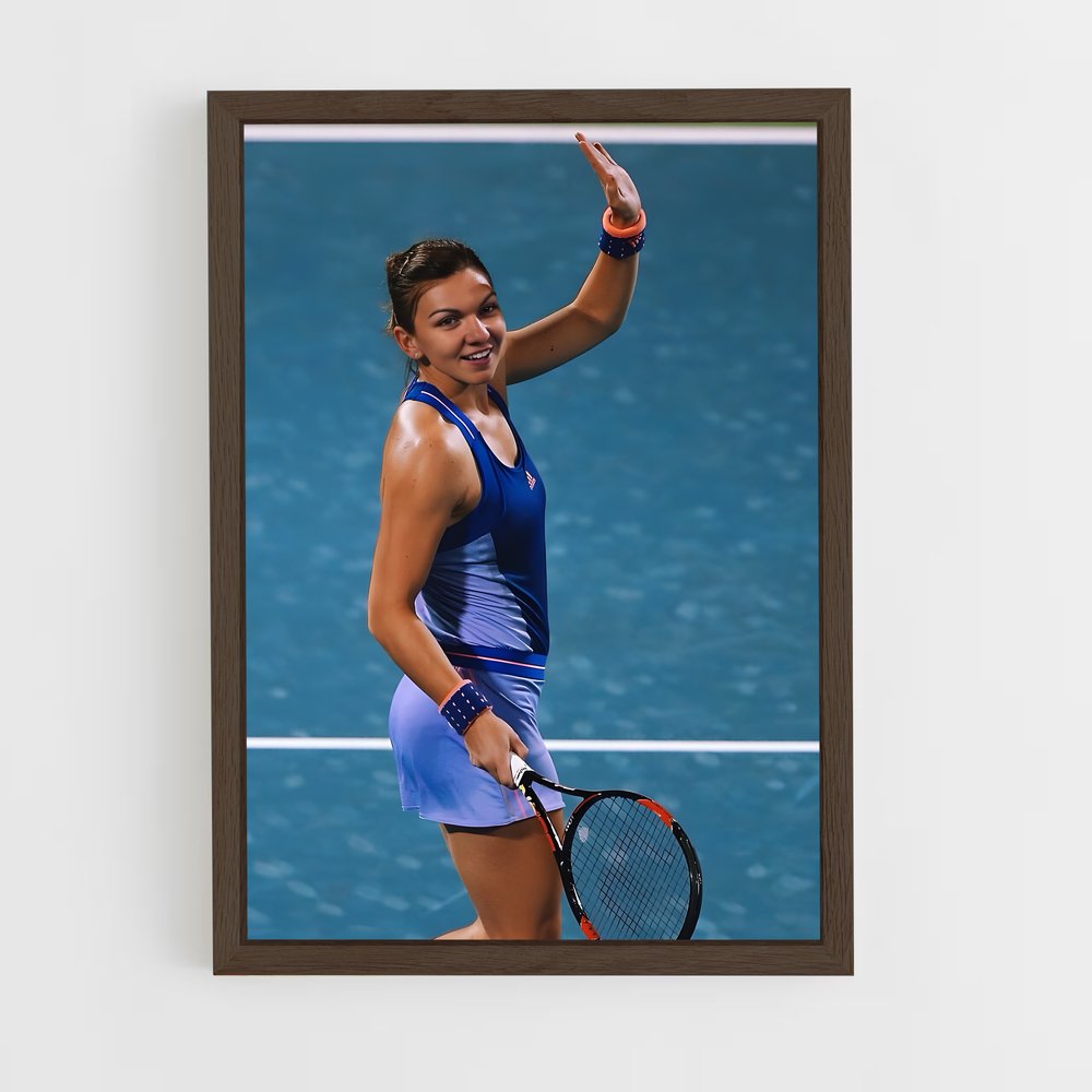 ap-simona halep-3 cadre Bois foncé