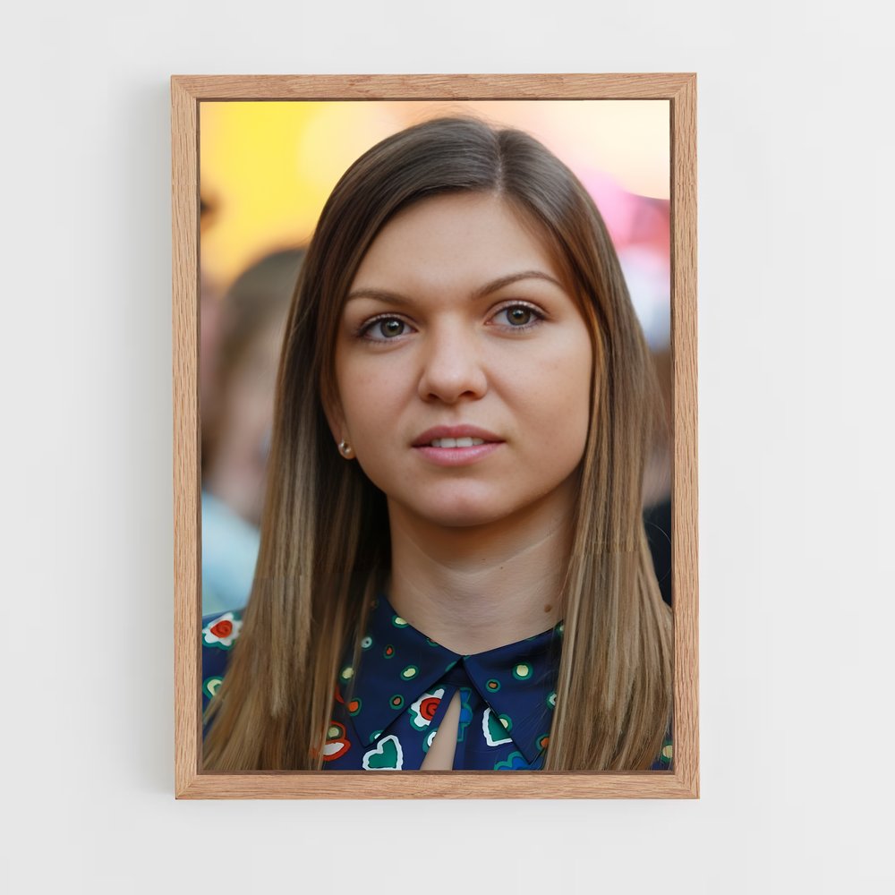 ap-simona halep-6 cadre Bois clair