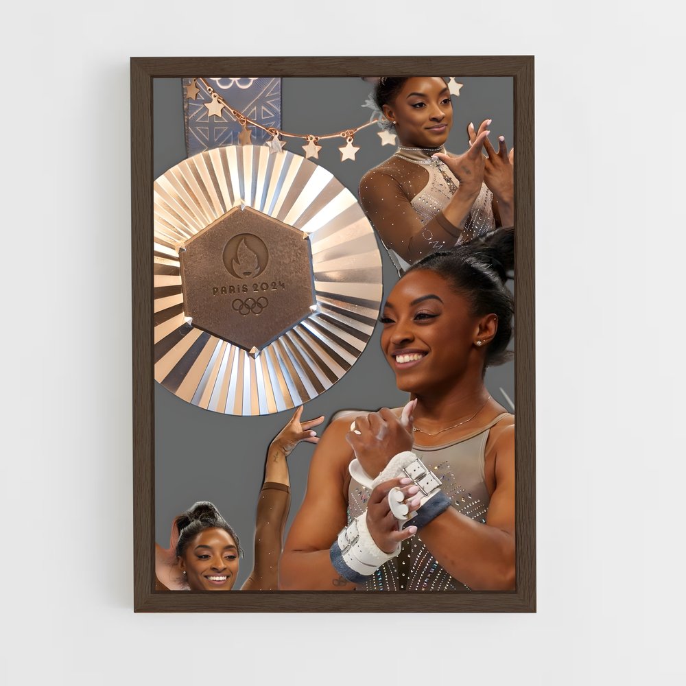 ap-simone biles-1 cadre Bois foncé