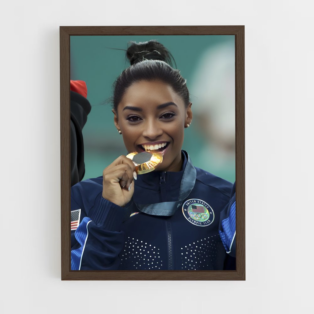 ap-simone biles-8 cadre Bois foncé