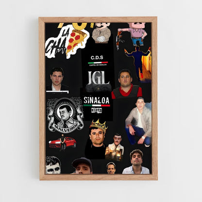 ap-sinaloa cartel-2 cadre Bois clair
