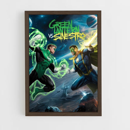 ap-sinestro green lantern-16 cadre Bois foncé