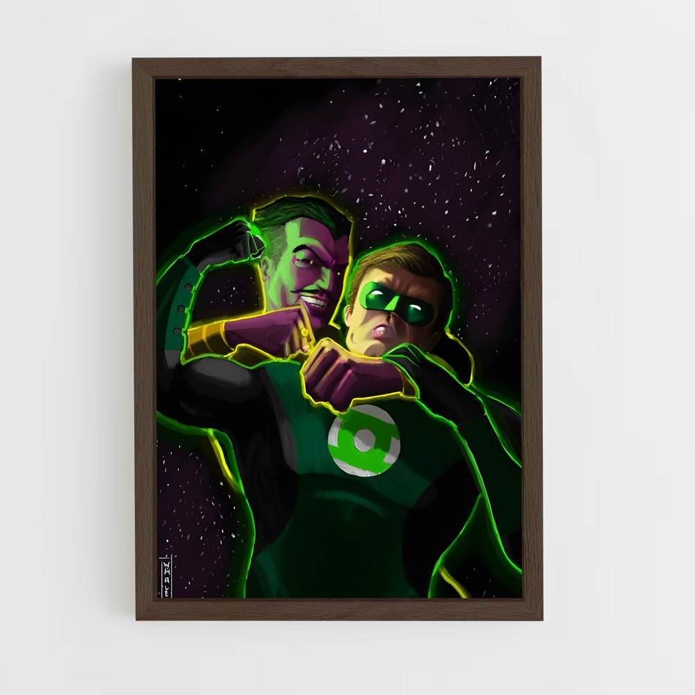 ap-sinestro green lantern-7 cadre Bois foncé