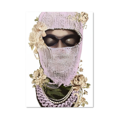 Poster Floral Masked Vibes