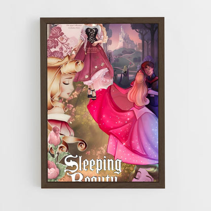 ap-sleeping beauty-3 cadre Bois foncé