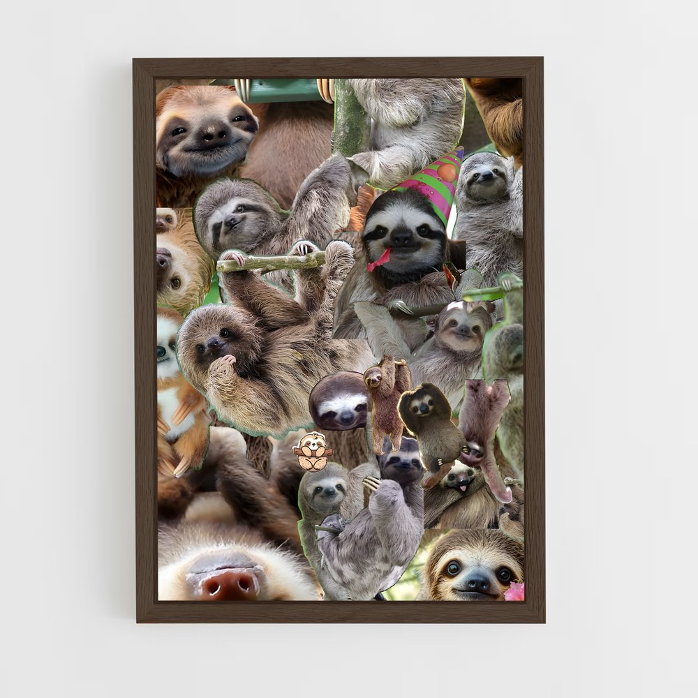 ap-sloth-5 cadre Bois foncé