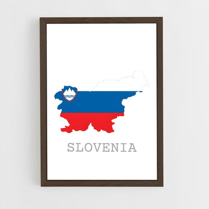 ap-slovenia flag-1 cadre Bois foncé