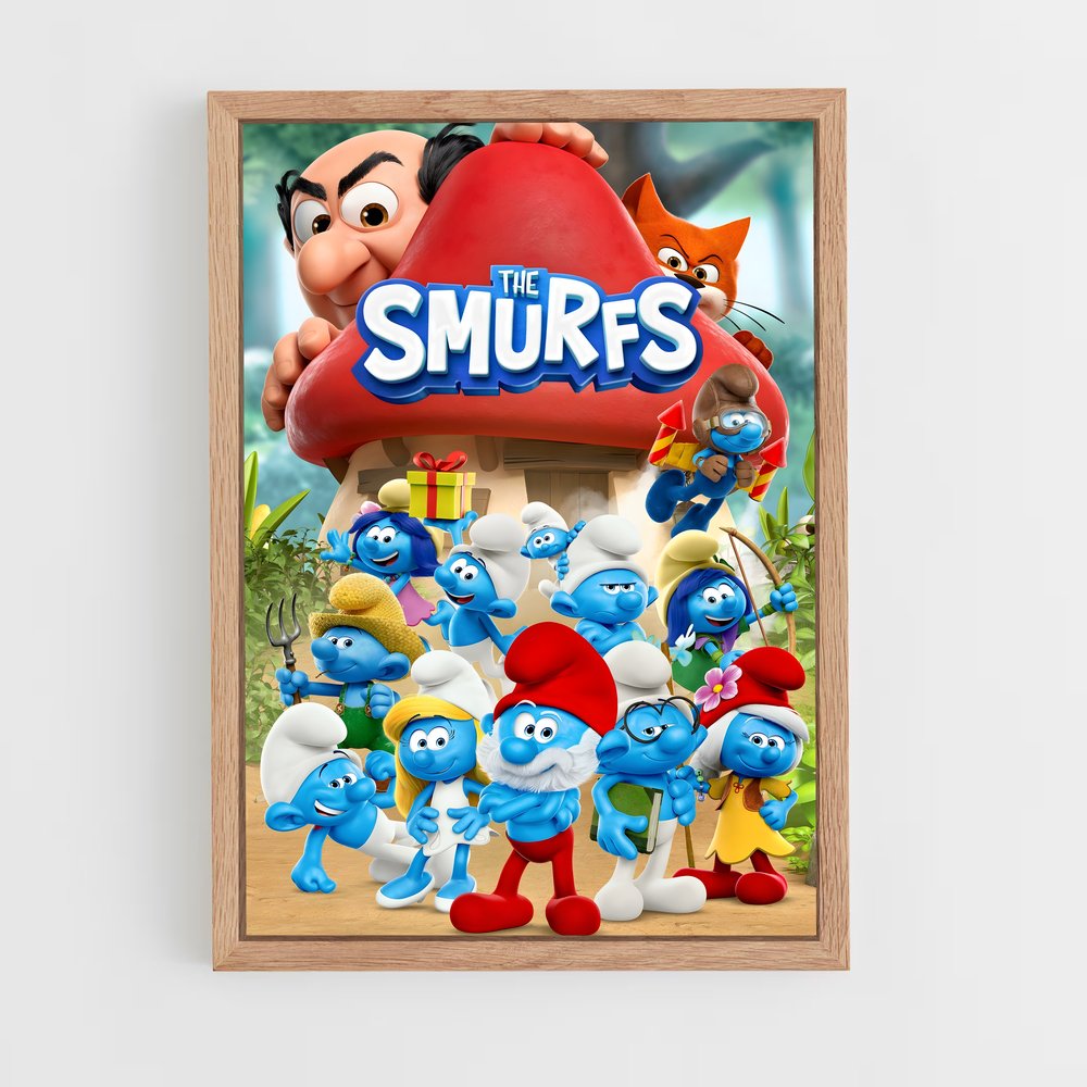 ap-smurfs-3 cadre Bois clair