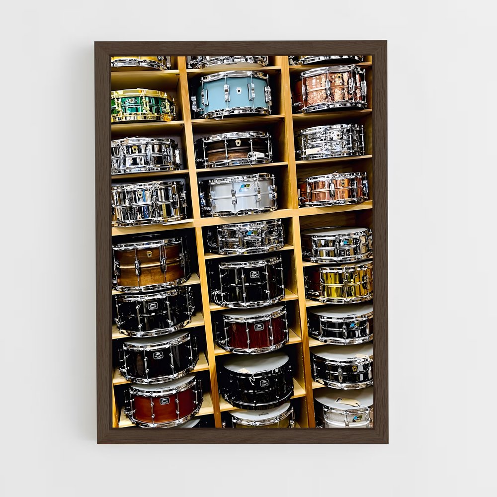 ap-snare drum-2 cadre Bois foncé