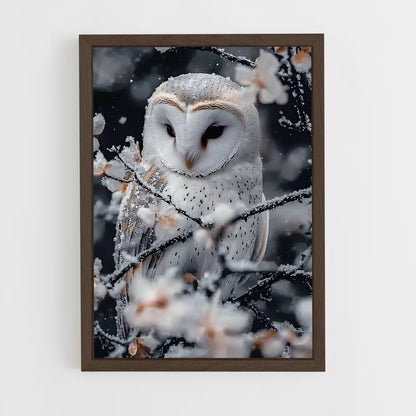 ap-snowy owl-9 cadre Bois foncé