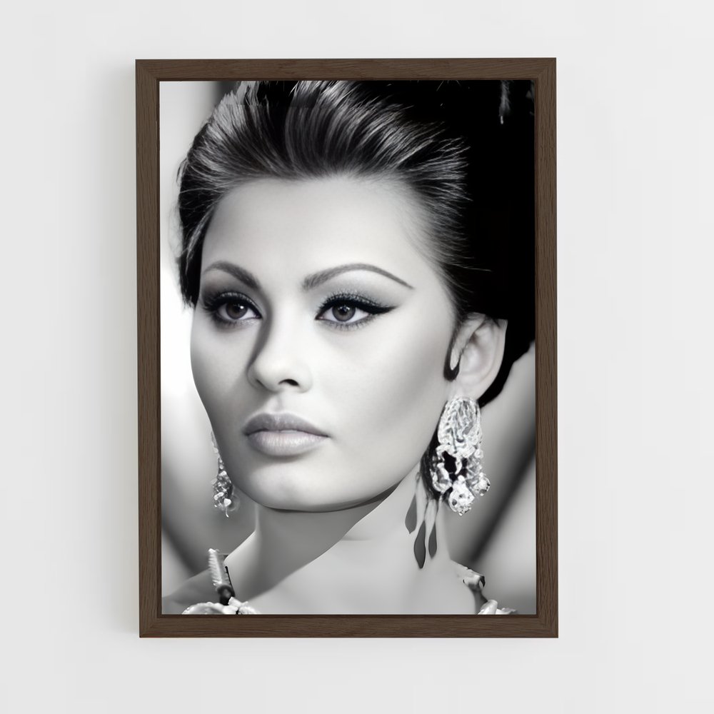 ap-sofia loren-6 cadre Bois foncé