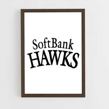 ap-softbank hawks-1 cadre Bois foncé