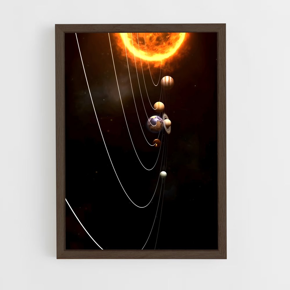 ap-solar system-1 cadre Bois foncé