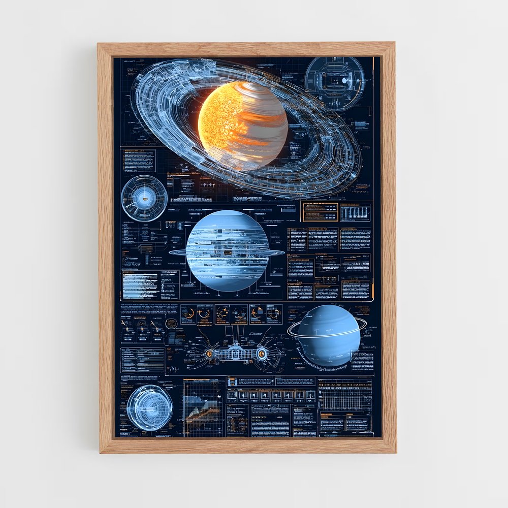 ap-solar system-3 cadre Bois clair
