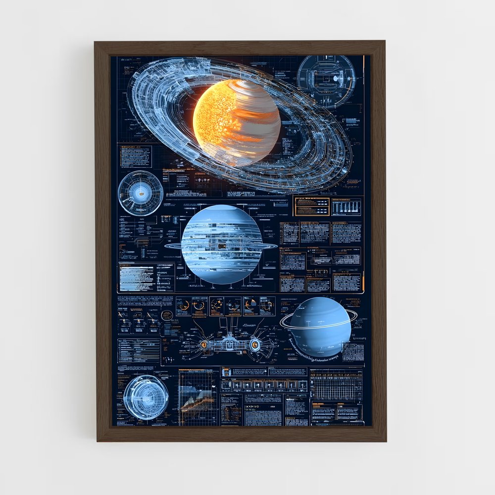 ap-solar system-3 cadre Bois foncé