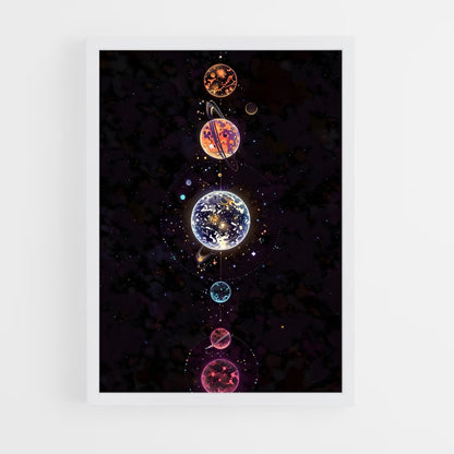ap-solar system-4 cadre Blanc