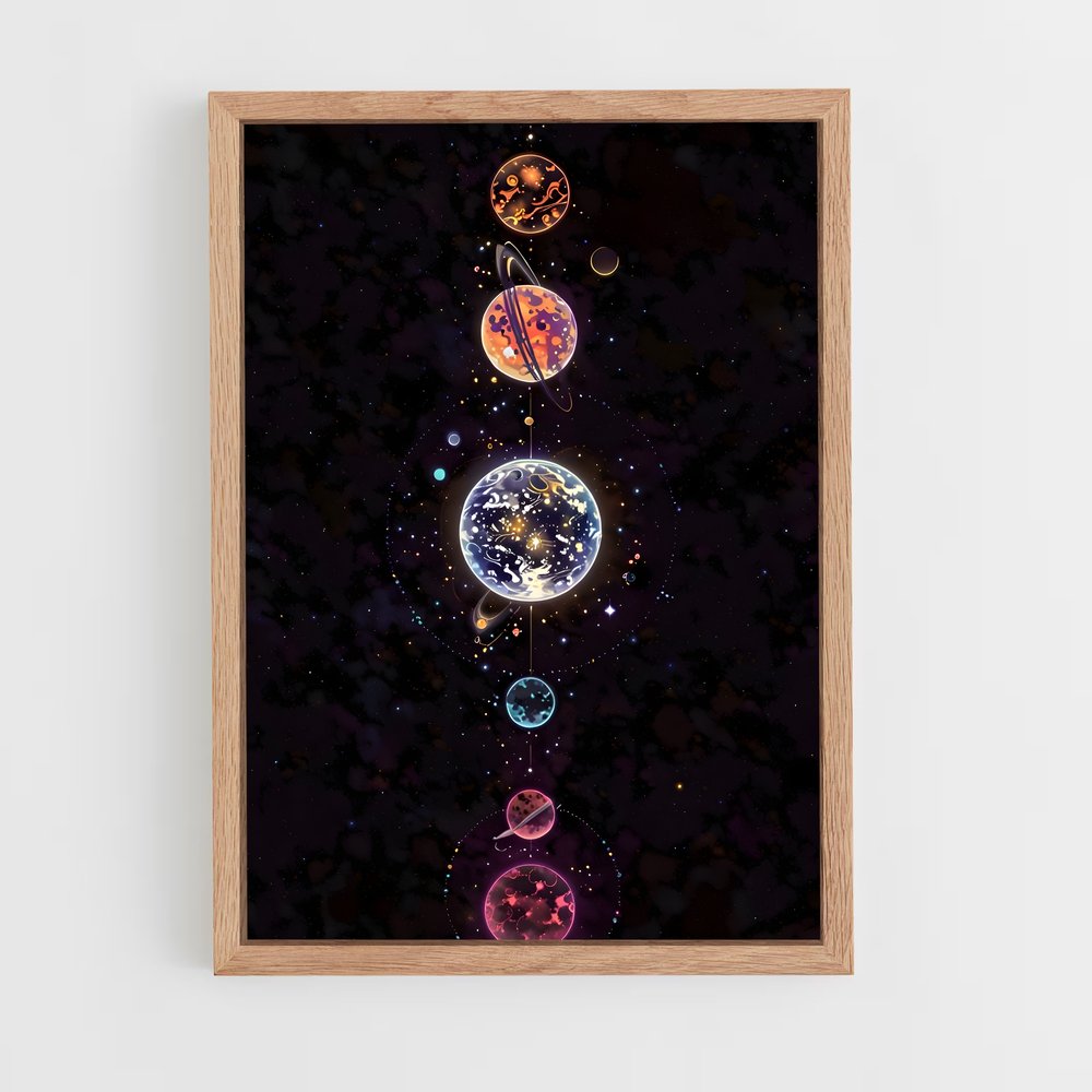 ap-solar system-4 cadre Bois clair