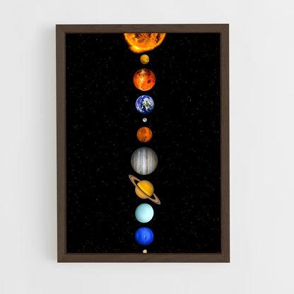 ap-solar system-9 cadre Bois foncé