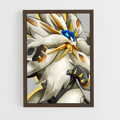 ap-solgaleo-5 cadre Bois foncé