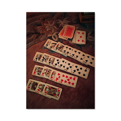 Poster Cartes sur le Lit