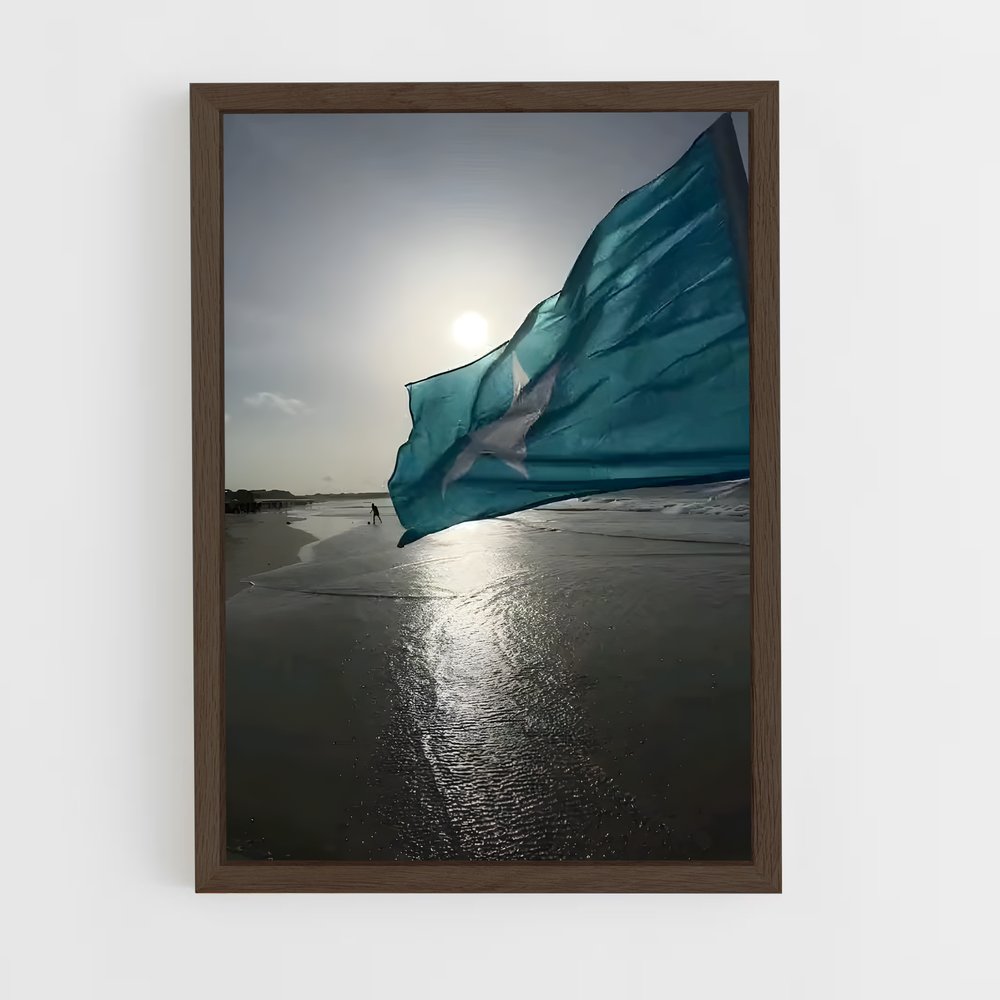 ap-somalia flag-5 cadre Bois foncé