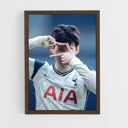 ap-son heung-min-5 cadre Bois foncé