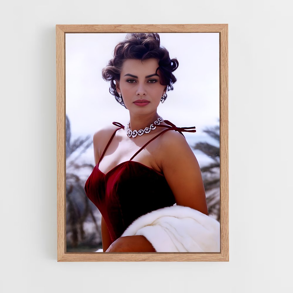 ap-sophia loren-5 cadre Bois clair