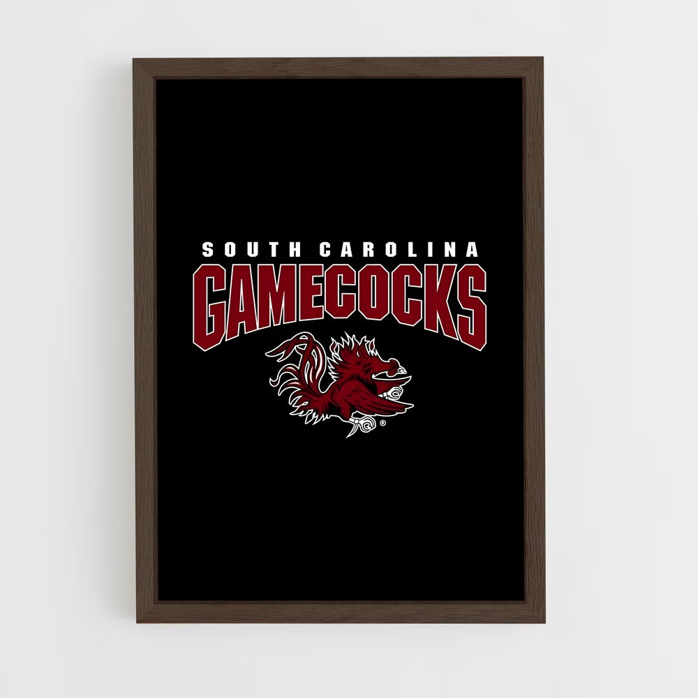ap-south carolina gamecocks-1 cadre Bois foncé