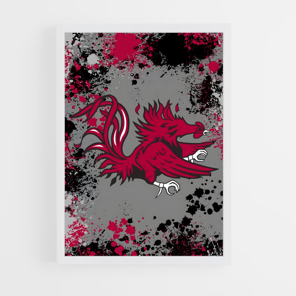 ap-south carolina gamecocks-2 cadre Blanc