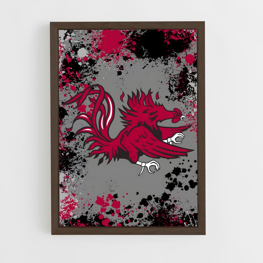 ap-south carolina gamecocks-2 cadre Bois foncé
