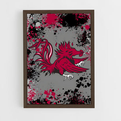 ap-south carolina gamecocks-2 cadre Bois foncé