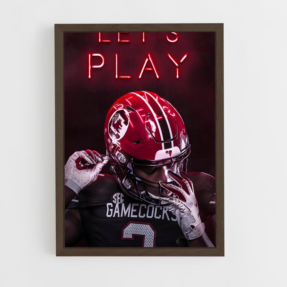 ap-south carolina gamecocks-4 cadre Bois foncé