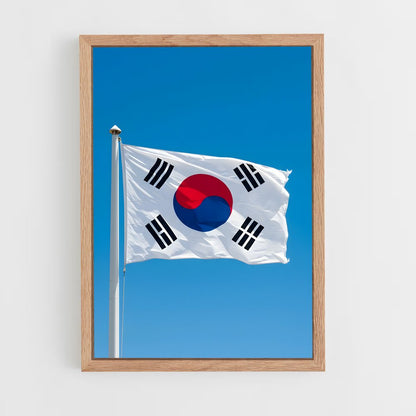 ap-south korea flag-1 cadre Bois clair