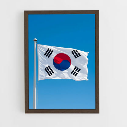 ap-south korea flag-1 cadre Bois foncé