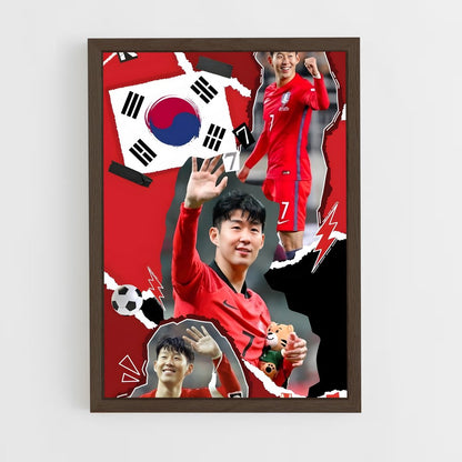 ap-south korea national football team-2 cadre Bois foncé